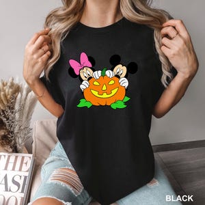 Disney Mickey Minnie Pumpkin Jack O Lantern Shirt,Comfort Colors, Mickey's Not So Scary Party Costume Tee,Disney Spooky Halloween Tee,163590