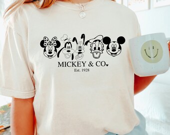 Mickey & Co Est. 1928 Shirt, Comfort Colors® Disney Shirt, Mickey and Co. Shirt, Disney Vacation Shirt, Disney Family Matching Shirt