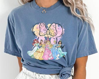 Disney Princess Shirt, Comfort Colors, Watercolor Disney Castle Shirt, Disney Girl Trip Tee, Disney Princess Tee,Princess Tee, 162846