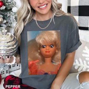 Disgusted Doll Face Shirt, Comfort Colors Meme Tee, Viral Internet Cringy Apparel image 15