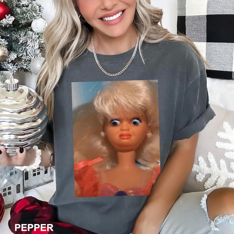 Disgusted Doll Face Shirt, Comfort Colors Meme Tee, Viral Internet Cringy Apparel image 15