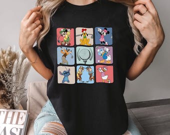Disney Mickey and Friends Golf Shirt, Comfort Colors, Retro Disney Sport Shirt, Disney Mickey Minnie Golf Shirt, Disney Sports Shirt 163283