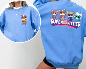 Disney Super Kitties Sweatshirt, Buddy Bitsy Ginny Sparks Kitties Cat Hoodie, Disneyland Girls Trip Hoodie, Disney Kids Crewneck 164474
