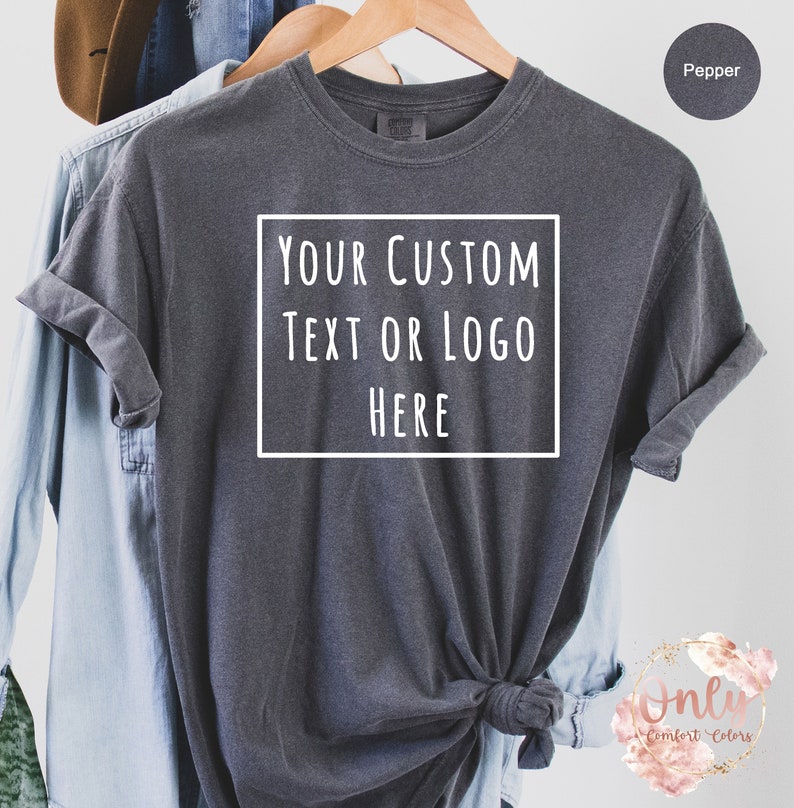 Create Your Own Shirt Comfort Colors Shirt Custom Logo - Etsy