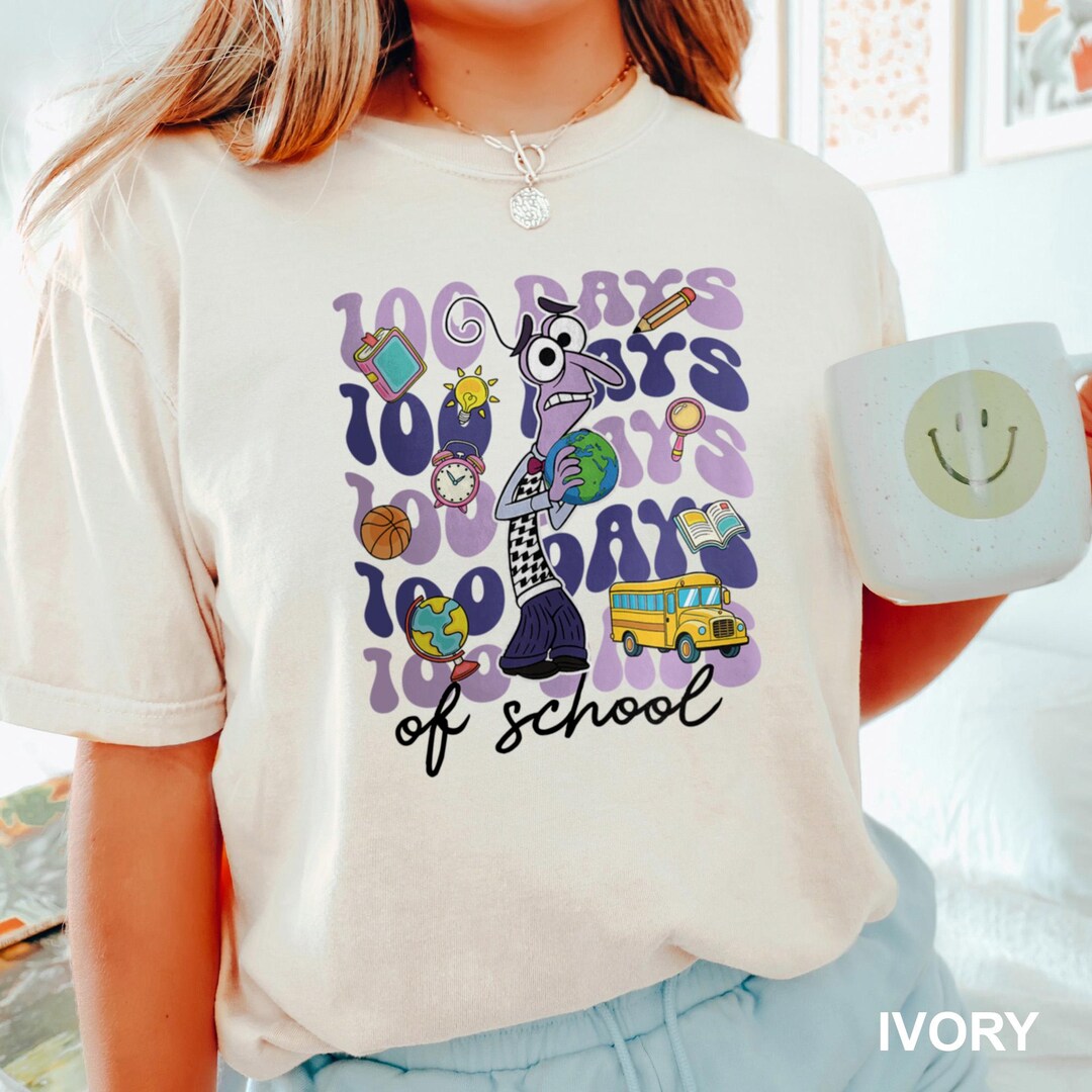 Custom Inside Out 16100 Days of School Shirt,comfort Colors Tee,100 ...