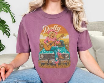 Vintage Dolly Parton Shirt, Retro Country Music Graphic Tee, Cowgirl Truck Western Tank Top, Southern Country Fan Gift