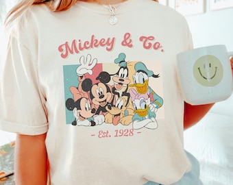 Mickey & Co Shirt, Comfort Colors® Disney Shirt, Mickey and Co. Est. 1928 Shirt, Disney Vacation Shirt, Disney Family Matching Shirt