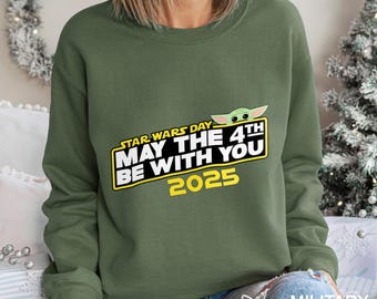 Star Wars May The Fourth Be With You Sweatshirt, Star Wars Day Sweatshirt, Star Wars Grogu Hoodie, Mandalorian Crewneck 162588