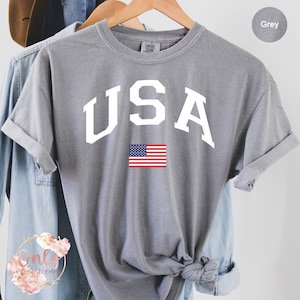 Usa Flag Comfort Colors T-shirt, USA Shirt, America Shirt, 4th of July ...