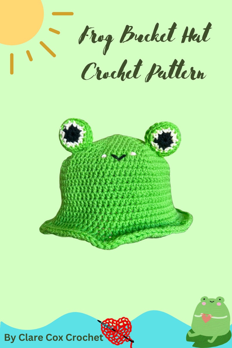 Frog Bucket Hat Crochet Pattern Etsy