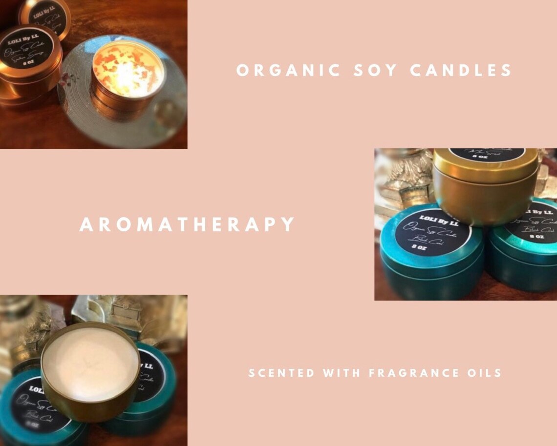 Organic Soy Scented Candle 8 OZ Etsy