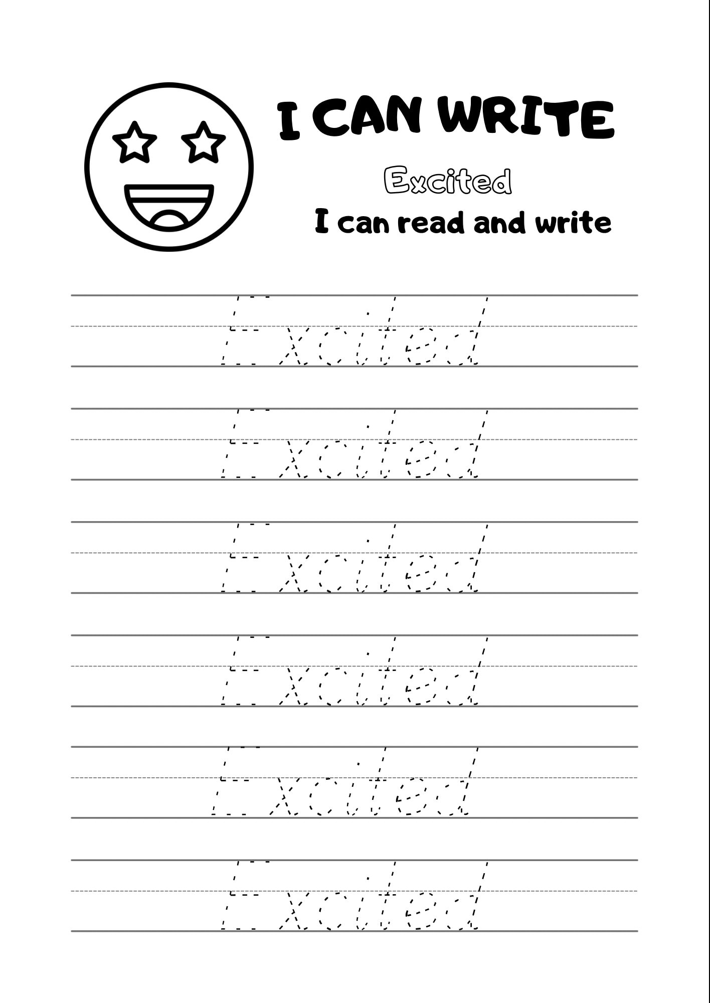 7 Printable Tracing Handwriting Practice Preschool | Etsy