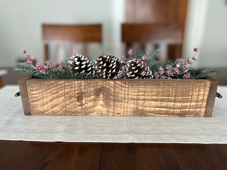 Rustic Farmhouse Wooden Tray Centerpiece Etsy