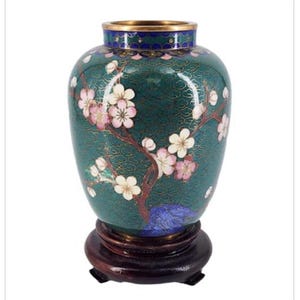 Vintage Chinese Cloisonne Ginger Jar