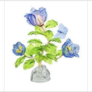 Vintage Murano Slag Glass Flower Lamp