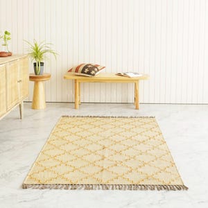 Kilim Area Rug, Handwoven Geometric Wool Jute Rug, Handmade Kilim Dhurrie Rug, Traditional Indian Jute Area rug, Flatweave Custom Size Rug