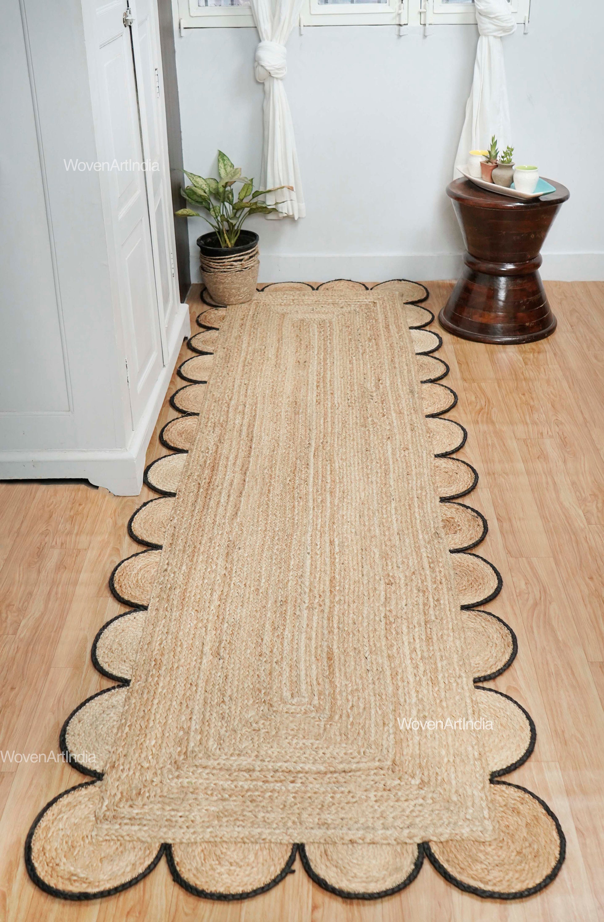 Cream / Grey Hand Woven Chunky Braided Hand Knitted, Modern Style Wool Area  Indoor Rug. Customization Available Thebrothersisterco 