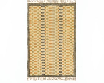 Kilim Rug, Indian Wool Jute Dhurrie Rug, Bohemian Kilim,  Kilim Rug, Handmade Wool Jute Kilim Rug, Flatweave Carpet, Navajo Kilim Rug