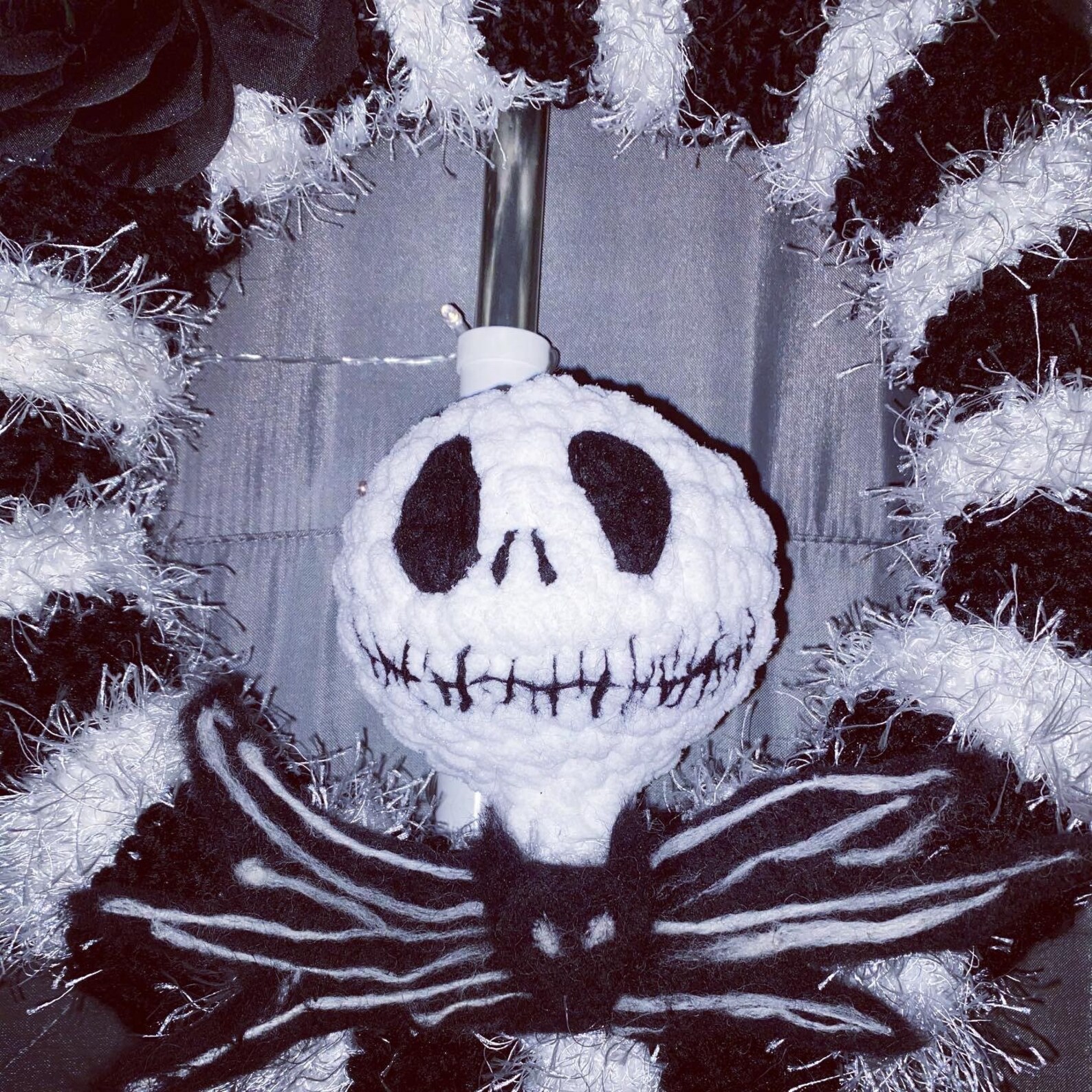 Jack Skellington Crochet Wreath Nightmare Before Christmas Etsy