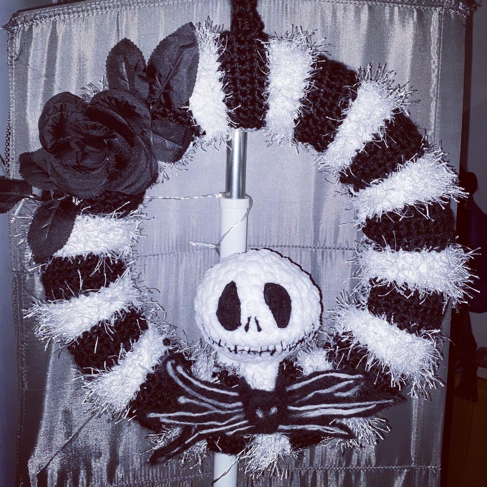 Jack Skellington Crochet Wreath Nightmare Before Christmas Etsy