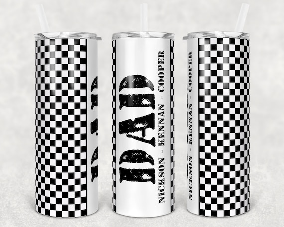 Checkered Stainless Steel Tumbler