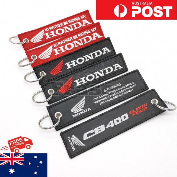 4 Assorted Honda LOGO Nylon MotoGP keyring Motorcycle Bike keychain wriststrap Car Gift AU