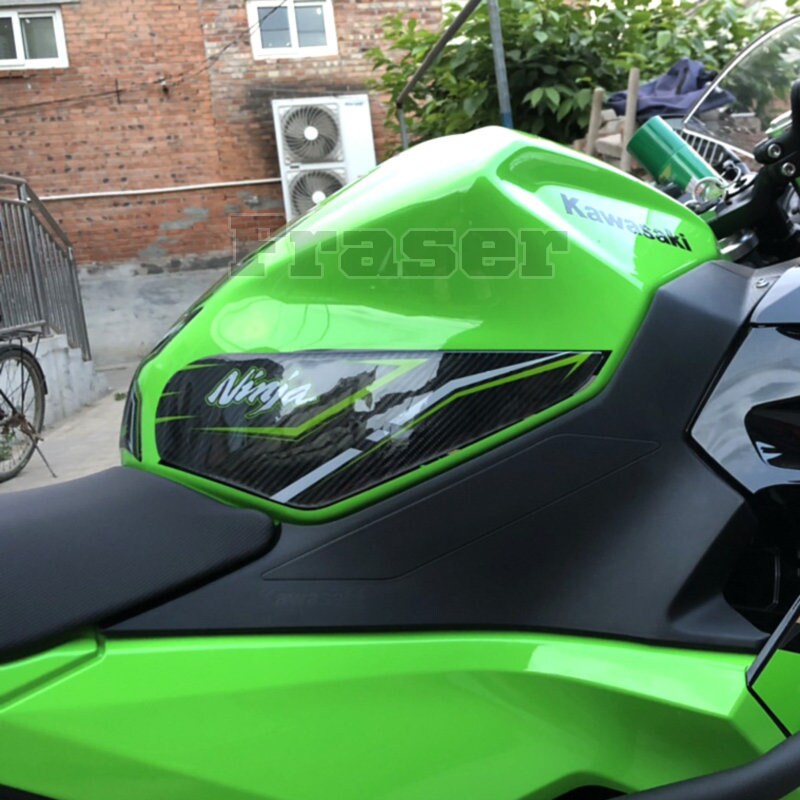 For Kawasaki Ninja 400 5D Carbon Fiber Fuel Tank Kit Sticker N400