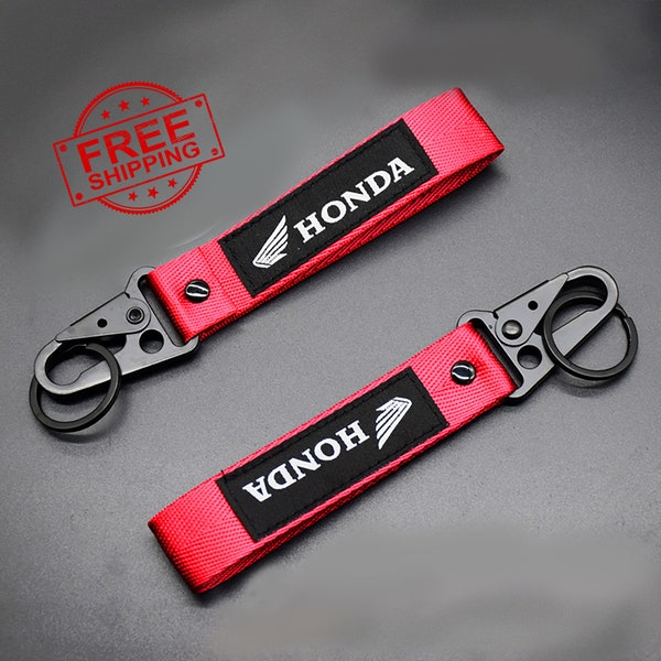 PULL TO EJECT Car Bike Embroidered Fabric Tag Strap Keyring Key Holder main image 0