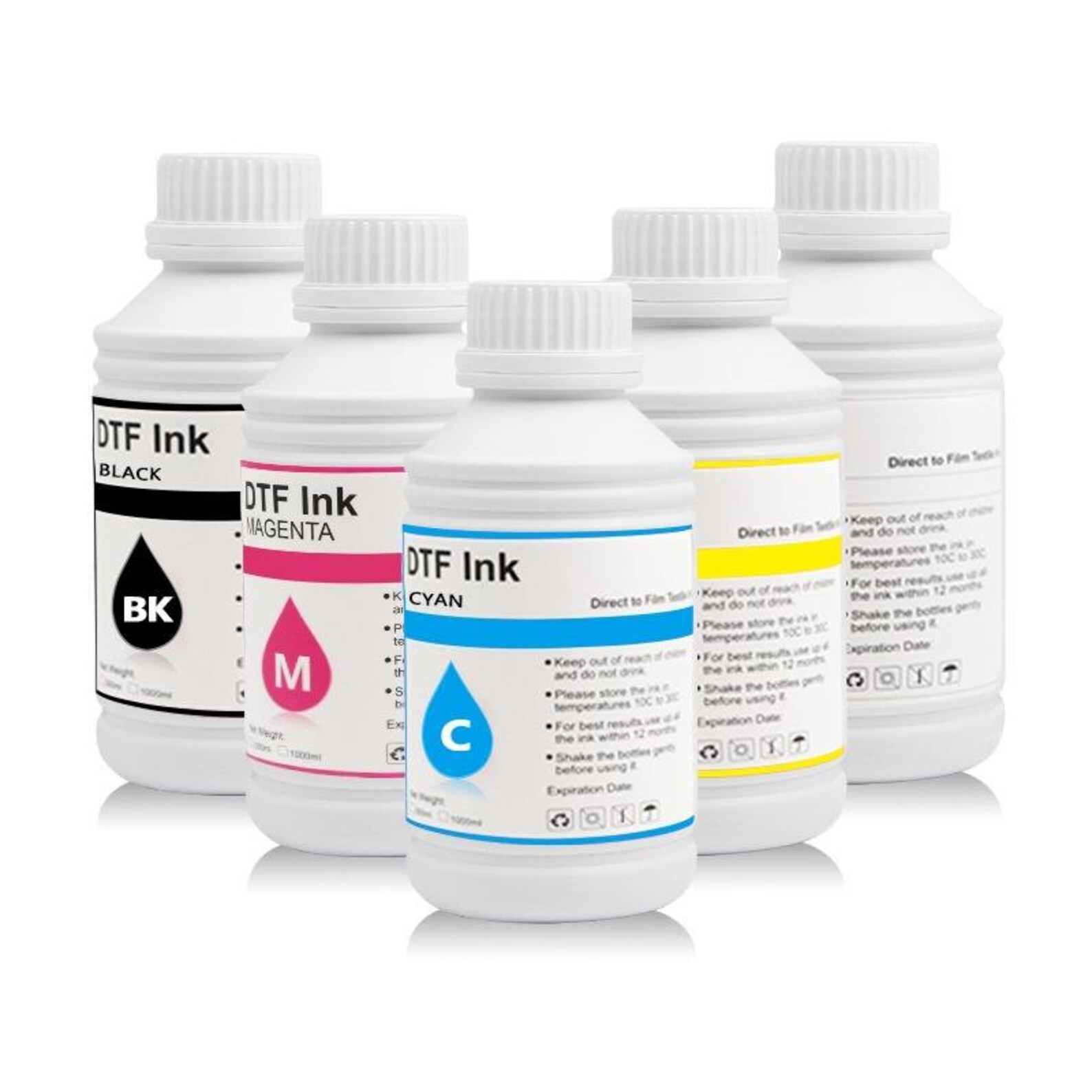 Juego de tinta dtf CMYKW 250ml con perfil ICC. Etsy