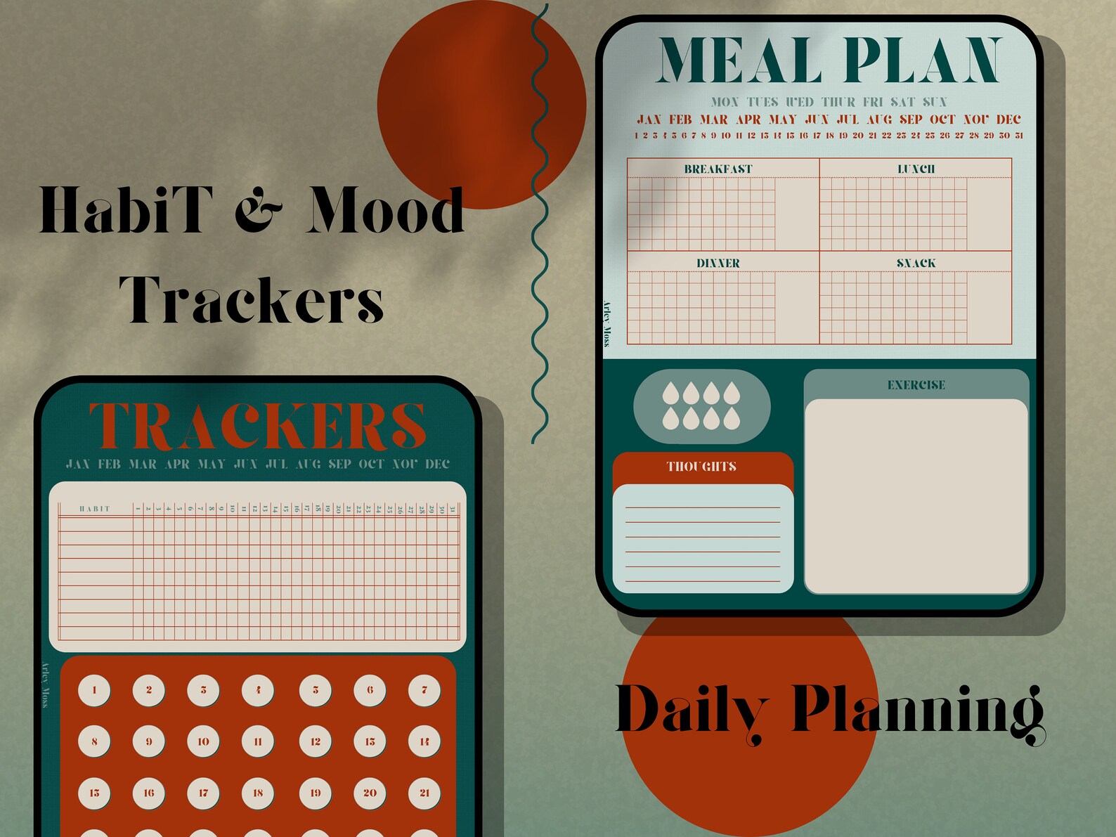 Digital Weight Loss Journal Diet Diary Meals Mood Habit Etsy