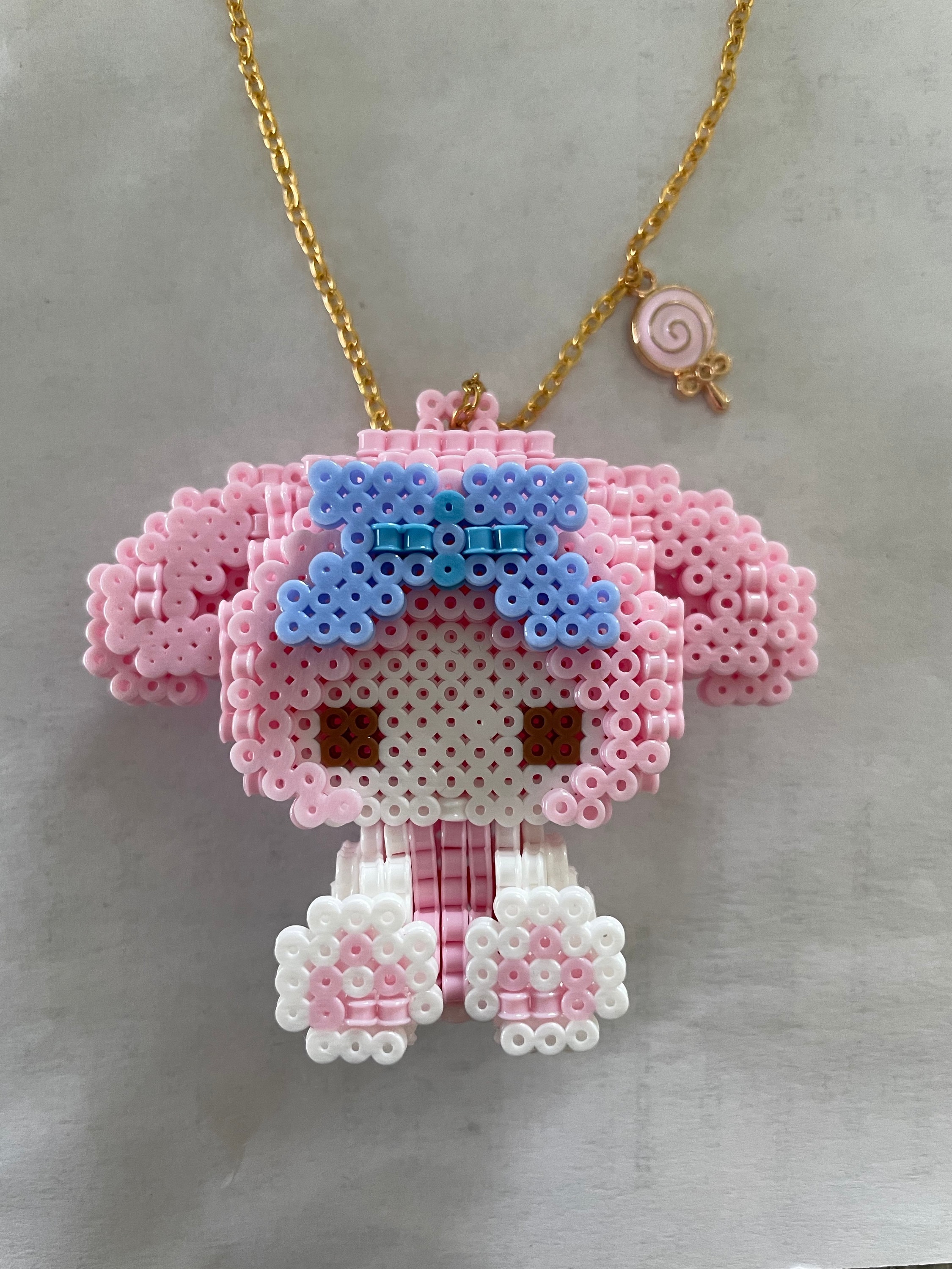 My Melody Sanrio 3D Perler Artkal Hama Fuse Beads Necklace Etsy