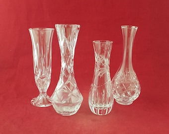 Vintage Set of Four Glass Vases - 8257 OA