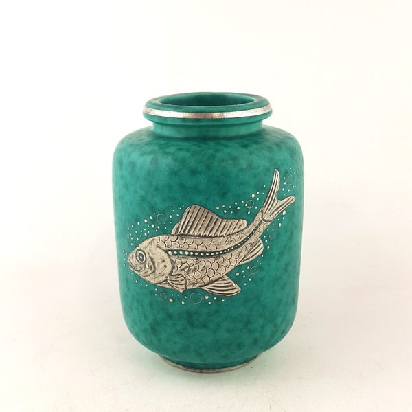 Gustavberg Argenta Medium Fish Vase by Wilhelm Kage - 7029 OA