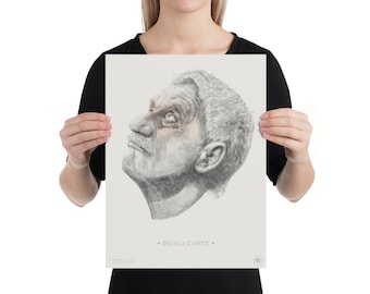 Paolo Conte - Italia | portrait | illustration | High Quality Printing | artwork on poster