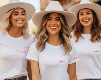 Braut-T-Shirt Hochzeit | JGA-T-Shirt | Team Braut | Junggesellinnenabschied | Trauzeugin | Brautjungfer | Braut-Shirt, Team Braut, Junggesellinnenabschied-T-Shirts