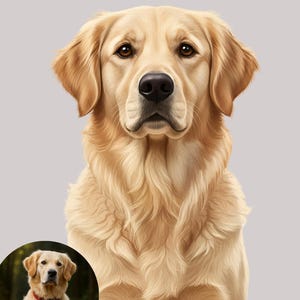 Custom Pet Portrait, Pet Painting, Digital Painted from Photo, Pet memorial gif, Pet gifts