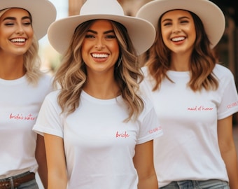 Personalised Hen Party T Shirts | Team Bride T Shirt | Bachelorette Party shirts | Personalized Bridal Party Shirts, Bachelorette shirts