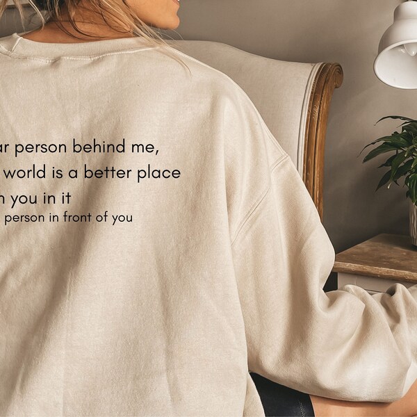 Liebe Person hinter mir Sweatshirt | Premium Damen Sweatshirt | Mental Health Awareness Oversized Unisex Sweatshirt