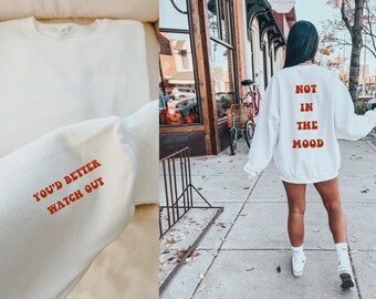 Felpa Not In The Mood / Felpa da donna premium / Felpa unisex oversize alla moda