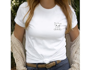 Cute Pig T-Shirt | Minimalistic | Pig Lover Women Shirt