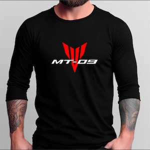 Tshirt PREMIUM per tifosi Yamaha Tracer MT-03 MT-09 mt-10 mt-07 mt-01 T-shirt Uomo Maglia manica lunga