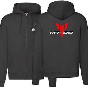 Felpa con cappuccio premium per i fan di YAMAHA Tracer con zip moto per felpe mt-10 mt-09 mt-07 03