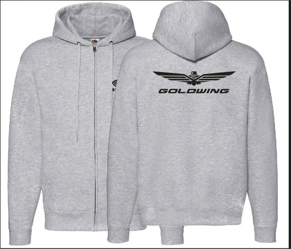 Premium Hoodie for Honda Goldwing With Zip Motorcycle Gold Premium Hoodie for Honda Goldwing With Zip Motorcycle Gold