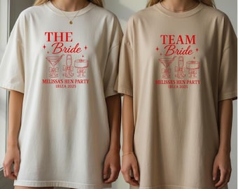 Personalisierte Junggesellinnenabschieds-Shirts | Team-Braut-Shirts | Shirts für den Junggesellinnenabschied | Personalisierte Shirts für die Brautparty