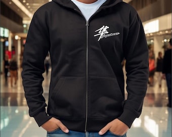 Felpa con cappuccio premium per i fan della Suzuki Hayabusa con cerniera Felpe con cappuccio per moto