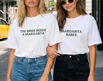 The Bride Needs a Margarita T Shirt, Bride to be gift,  Personalised Hen Party T Shirts, Bachelorette Party tee, Custom Team Bride shirts