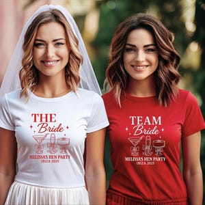Gepersonaliseerde T-shirts vrijgezellenfeest | T-shirt teambruid | Shirts voor vrijgezellenfeesten | Gepersonaliseerde shirts voor vrijgezellenfeesten, vrijgezellenshirts