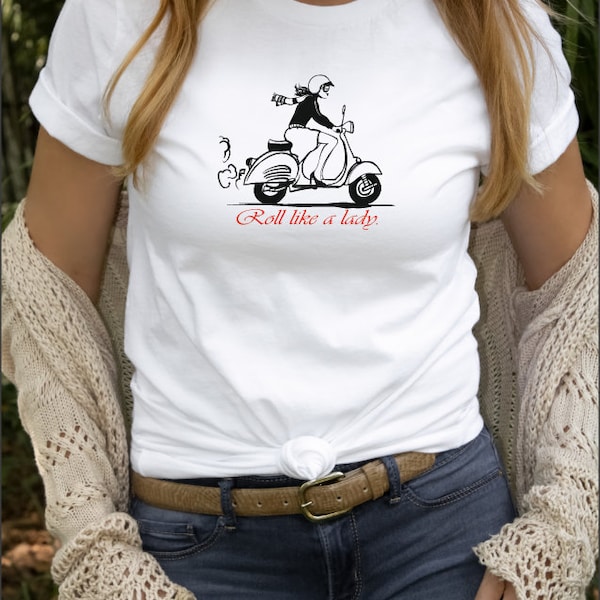 For Vintage VESPA T-shirt Classic Scooter Women shirt