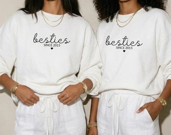Sudadera personalizada para mejores amigas, sudaderas personalizadas "Desde Mejores Amigas", conjunto de cumpleaños para mejores amigas, ropa para chicas BFF, conjunto a juego para mejores amigas