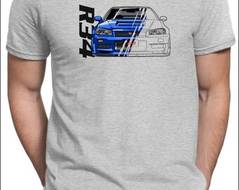 For R34 T-shirt jdm Car racing shirt